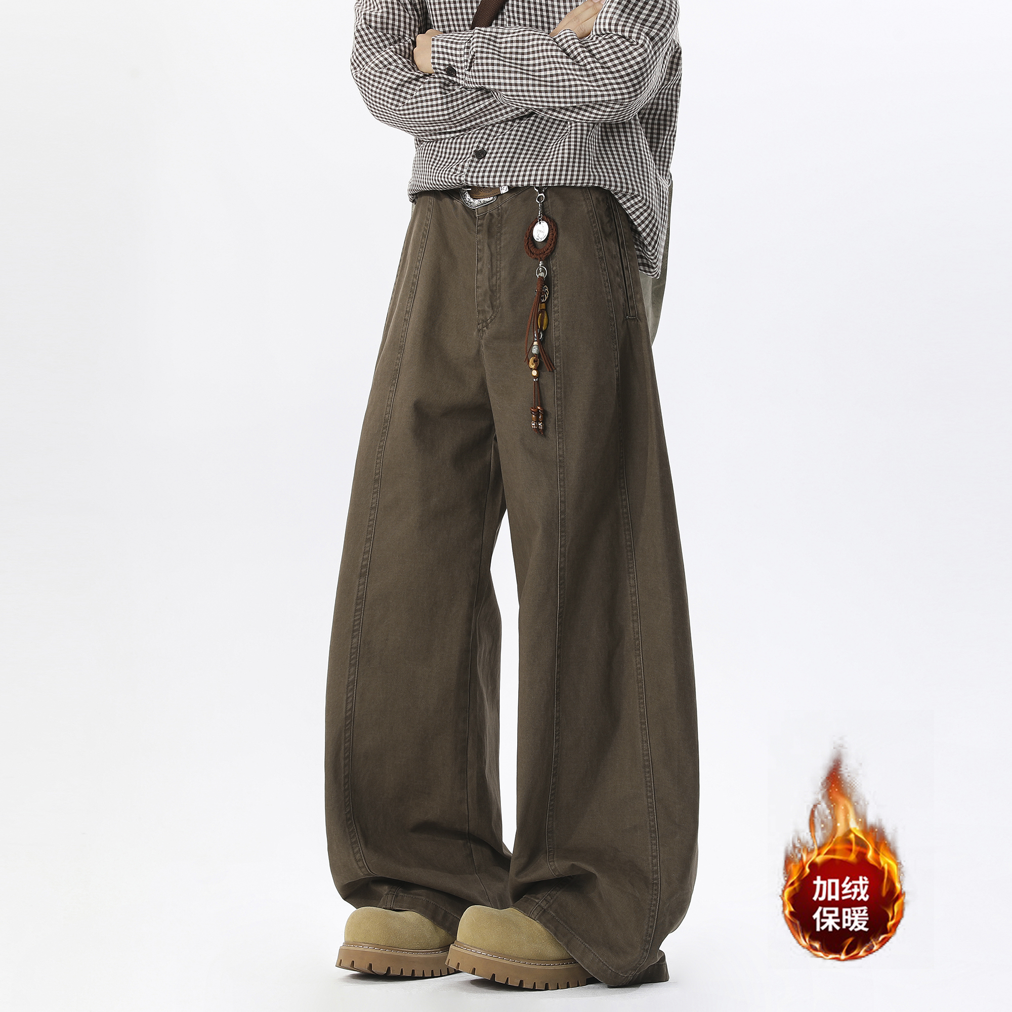 抖音品质工装休闲加绒裤JRHM154/P65控98，男装工装外套，电商A036