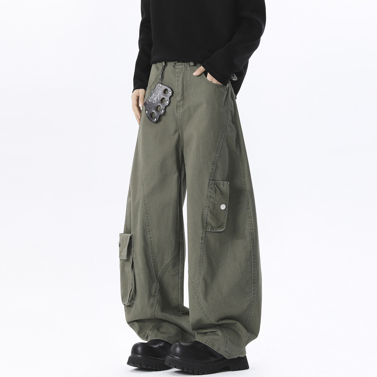 抖音品质全棉面料重工洗水休闲裤HM166/P55，男装休闲裤，电商A036