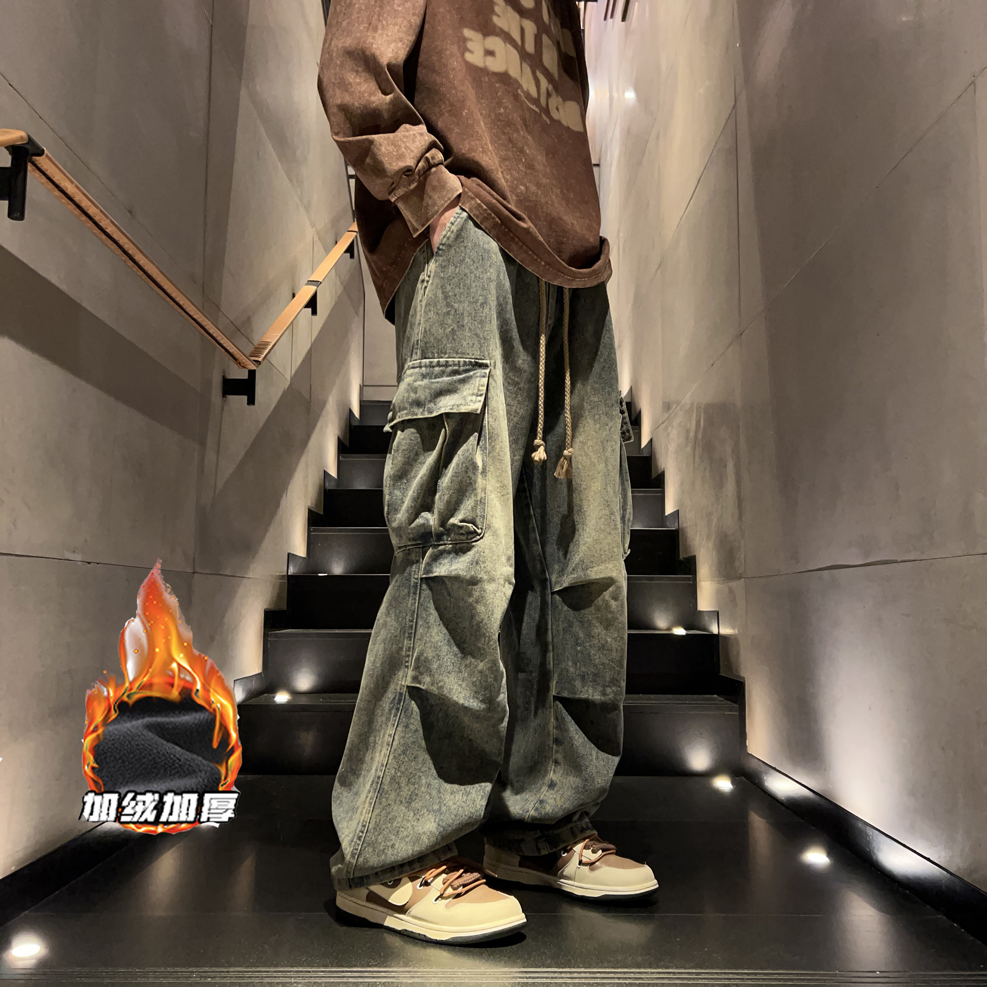 牛仔裤工装休闲裤薄款款号HM60/P50加绒款号HM93/P60，男装牛仔裤，电商A036