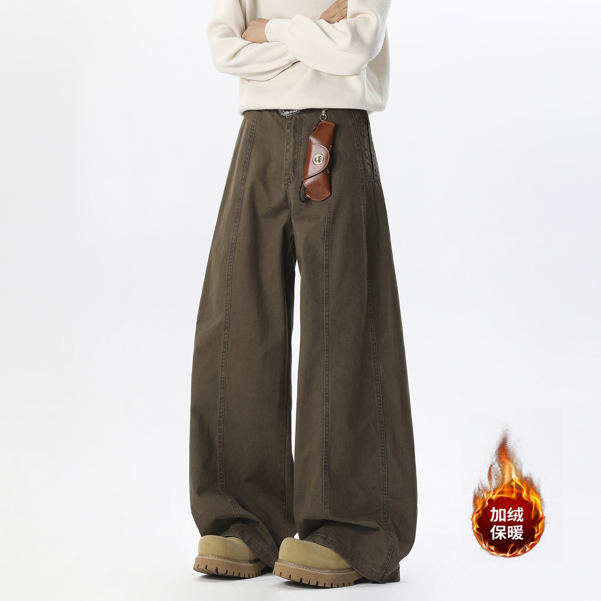 抖音品质工装休闲加绒裤JRHM154/P65薄款款号HM154/P55，男装工装外套，电商A036