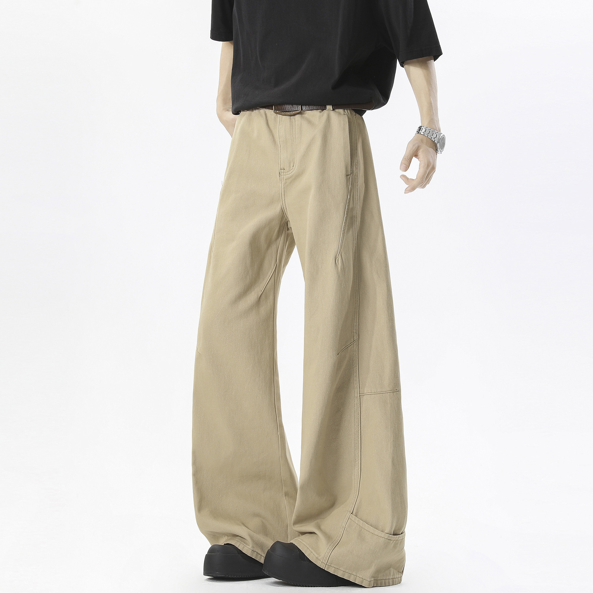 抖音品质纯棉洗褪休闲直筒裤HM167/P50，男装休闲裤，电商A036