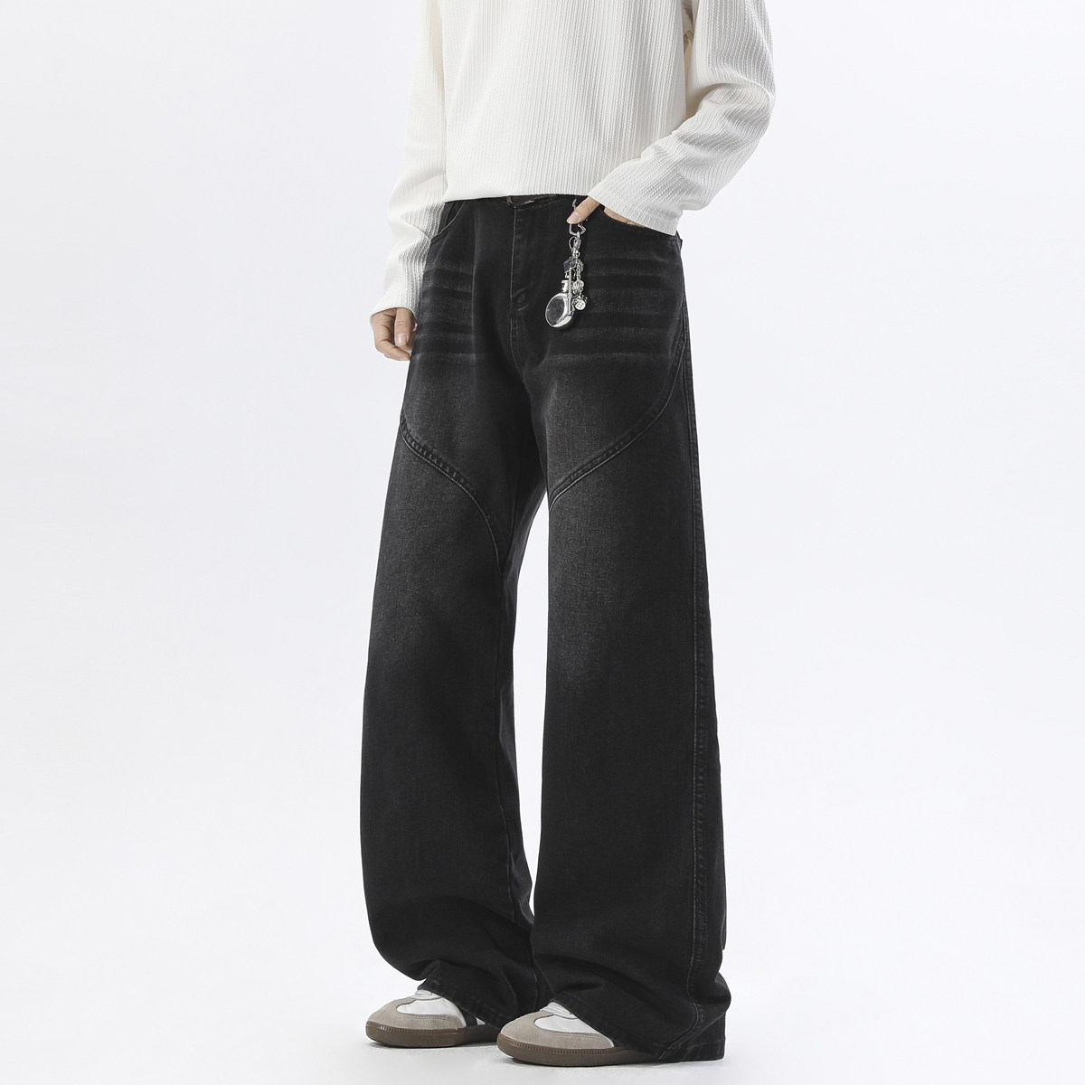 抖音品质春季新品微喇牛仔裤HM107/P50控88，男装牛仔裤，电商A036