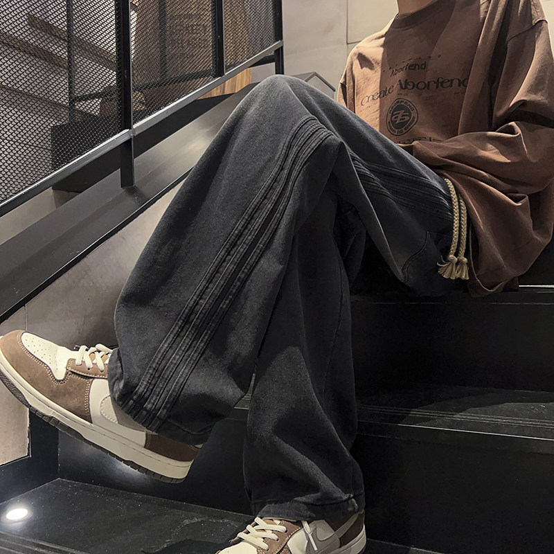 新品牛仔裤百搭休闲裤HM68/P55控88图片