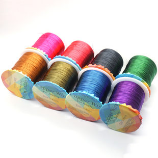 铜线彩色漆包线大轴软线哨片发饰发簪定型线diy铜丝饰品配件