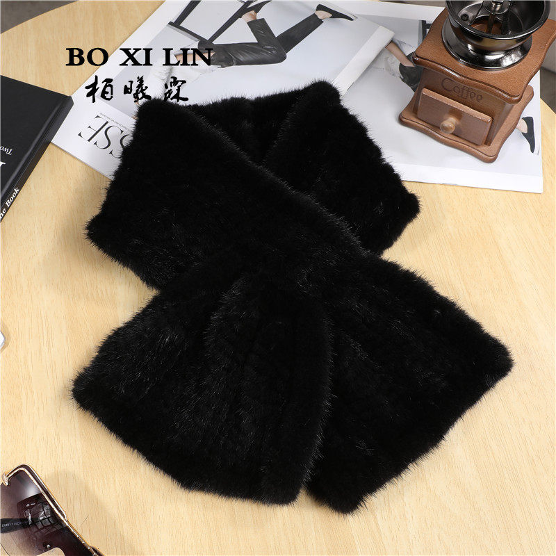 柏曦霖冬季保暖男女款皮草围巾