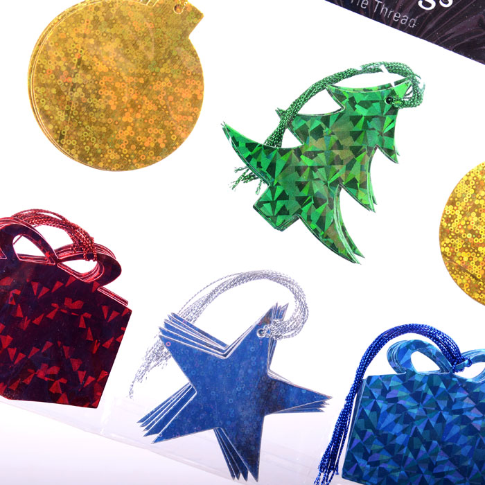 出口圣诞装饰 礼物标签/挂牌/吊卡 gift-tages48张4种造型