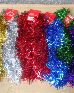 圣诞节装饰品, 节日装饰彩条/茜草长2米 6色可选宽为15CM,XA0405
