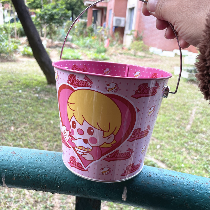 卡通动漫马口铁桶爆米花桶食品级小甜豆零食桶1800ML