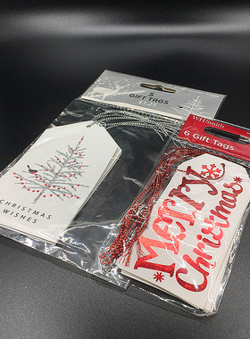 出口圣诞装饰 礼物标签/挂牌/吊卡 Gift-Tages小鸟圣诞树图案