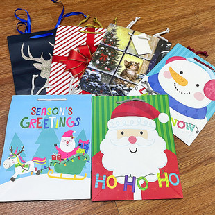 出口原单圣诞节礼品袋子手提袋圣诞礼物袋纸袋收纳袋圣诞节饰品14