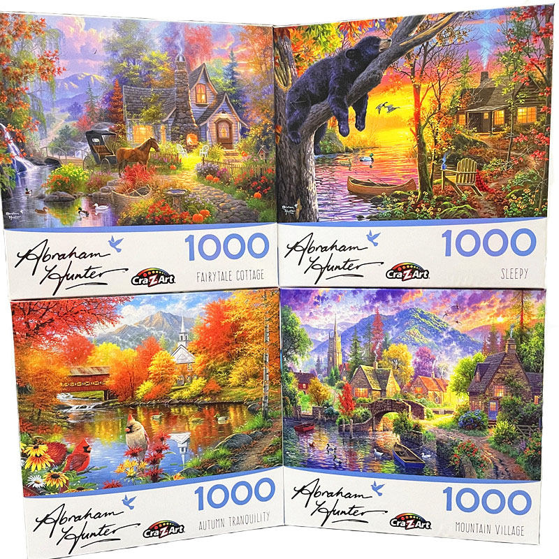 出口原单人大减压纸质拼图益智