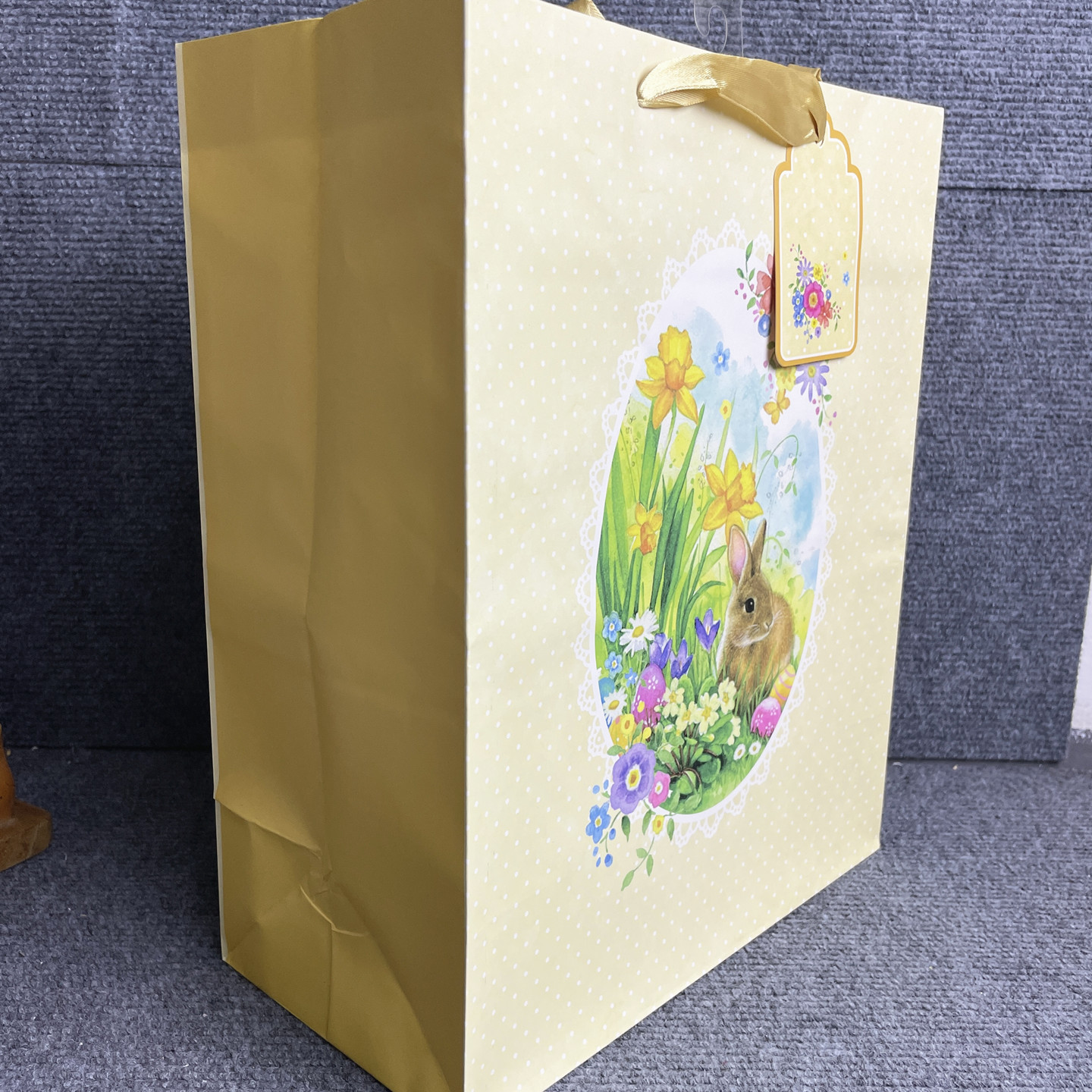 复活节用品 礼品袋 印花兔子图案礼品纸袋 礼物 糖果手提袋