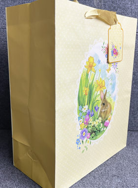 复活节兔子印花礼品手提袋