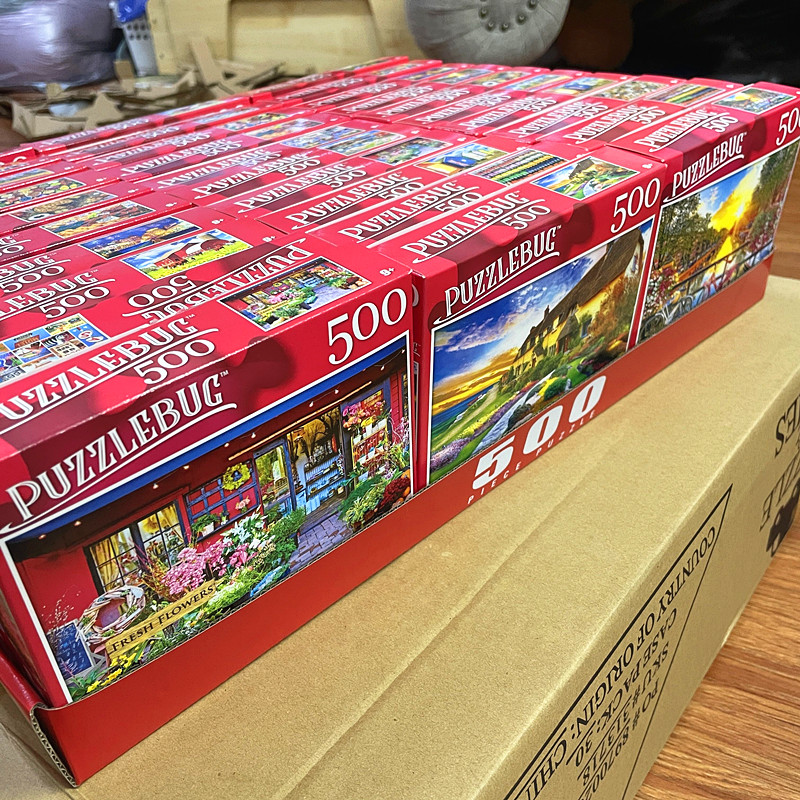 出口原单纸质拼图多款