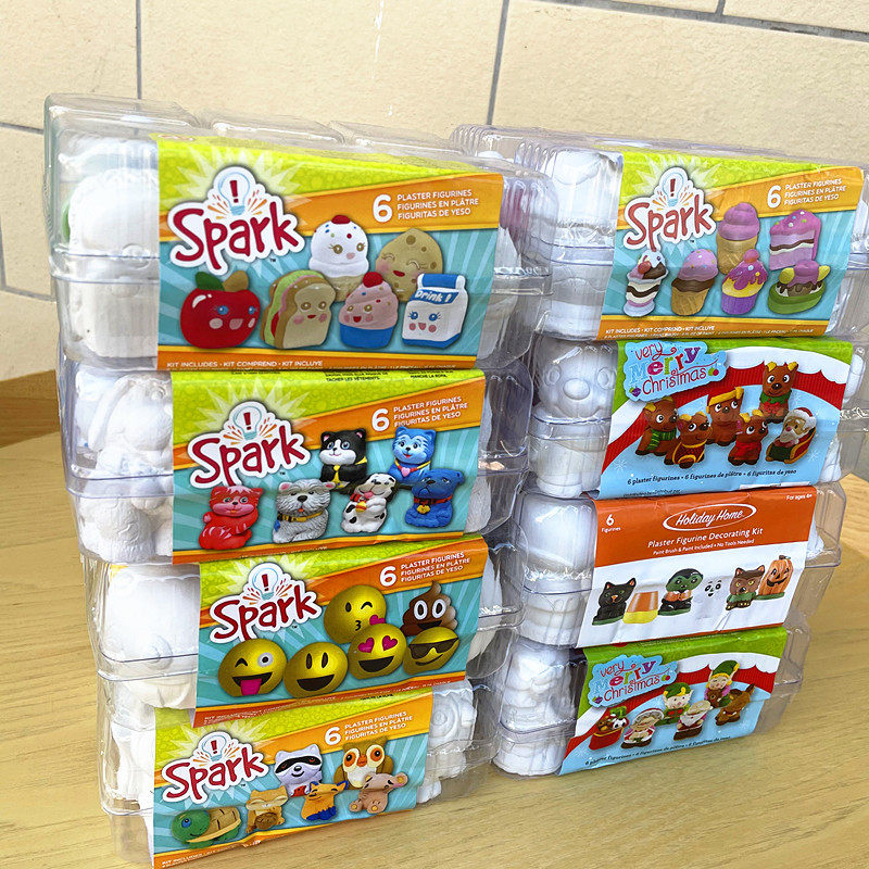 出口原单圣诞节装饰儿童涂色石膏涂鸦彩绘6个白模摆件填色4岁,玩具/童车/益智/积木/模型,其他手工制作,淘宝优惠券,粉丝福利购,淘宝优惠卷