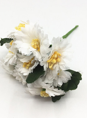 客厅桌面装饰白色仿真绢花