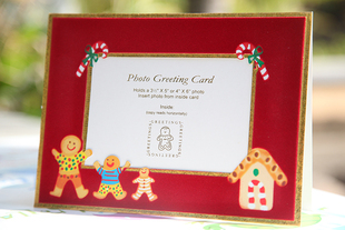 Christmas card世界著名贺卡手工制作賀卡立体对折圣诞卡可放相A