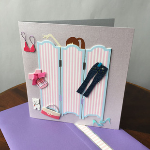 Birthday card外单大品牌生日贺卡对折生日 配有精美信封做工精细