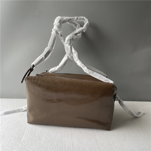 头层牛皮油蜡皮单肩斜挎女包时尚简约波斯顿包大容量单肩包