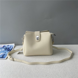 2024秋冬新款 头层牛皮TOGO牛皮单肩斜挎女包真皮简约通勤水桶包