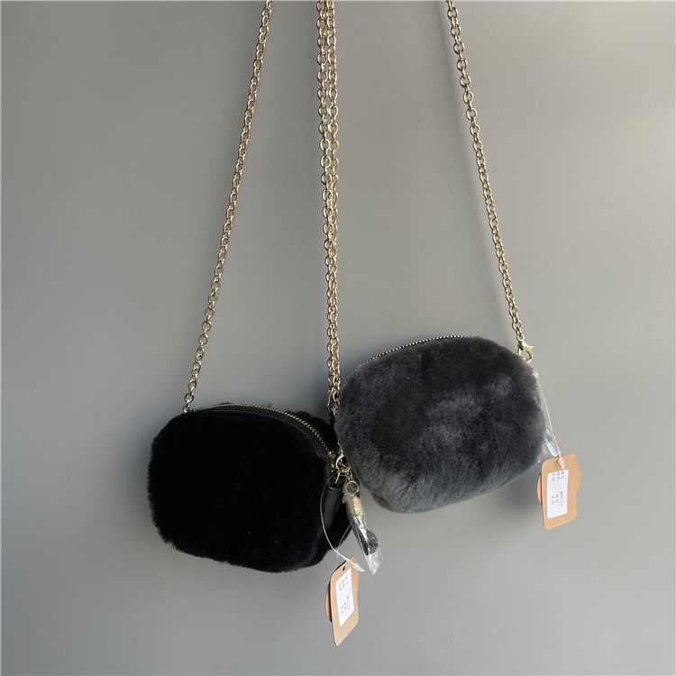 链条羊羔毛小包韩版皮毛一体