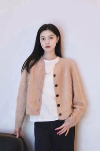 V领套衫 现货 多色羊绒拉毛针织开衫