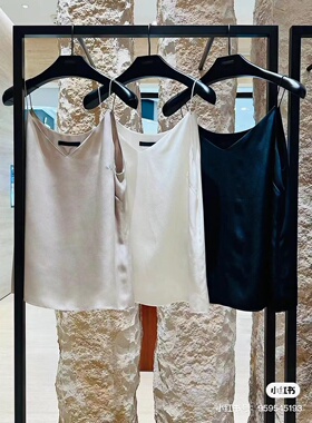 现货 2色 GD真丝重绉无袖上衣吊带衫