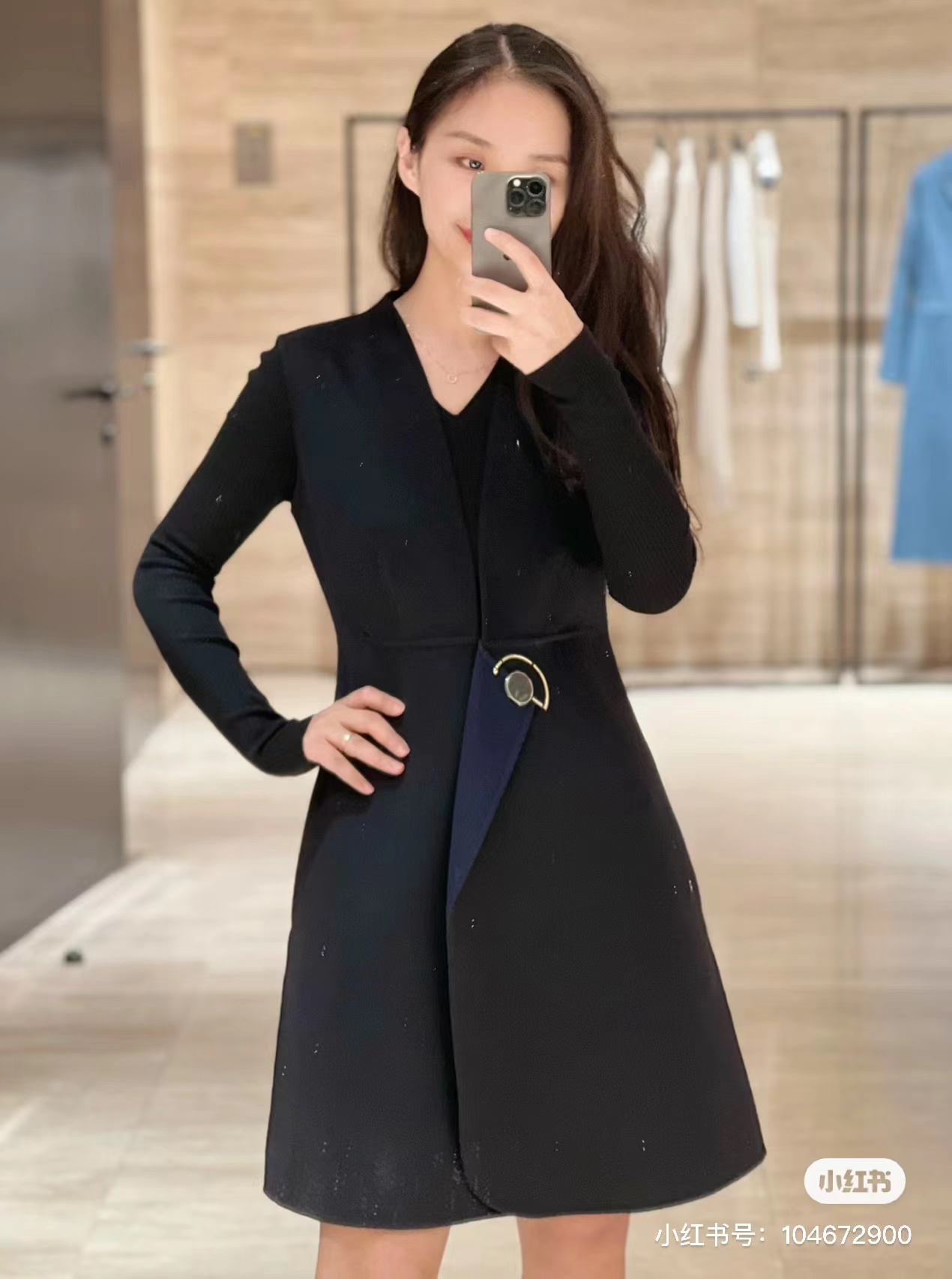 双面绒开模定制G扣马甲裙