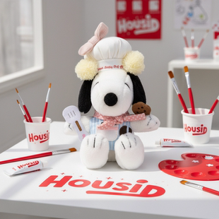 HOUSID日本甜品家史努比包包挂件毛绒公仔小玩偶钥匙扣创意礼物送