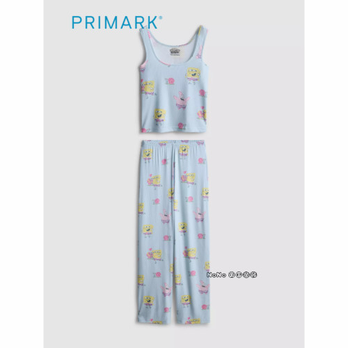 代购英国Primark女款成人大童海绵宝宝派大星背心家居服睡衣长裤