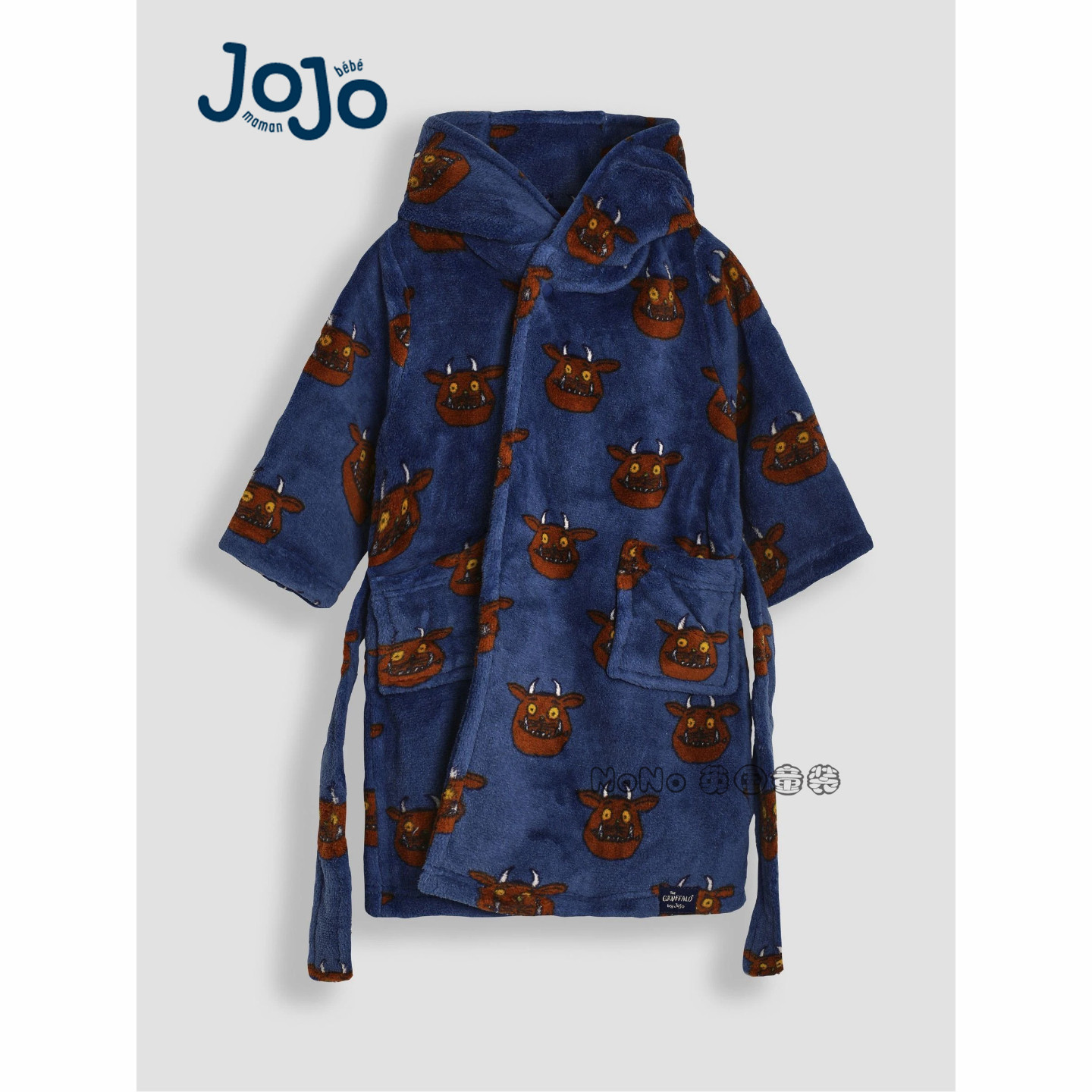 英国JoJo Maman BEBE儿童咕噜牛Gruffalo抓绒睡袍浴袍家居B96-834