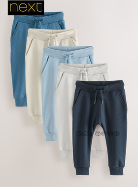 Next代购英国正品男童蓝灰色卫裤休闲运动长裤五条薄款F15-071