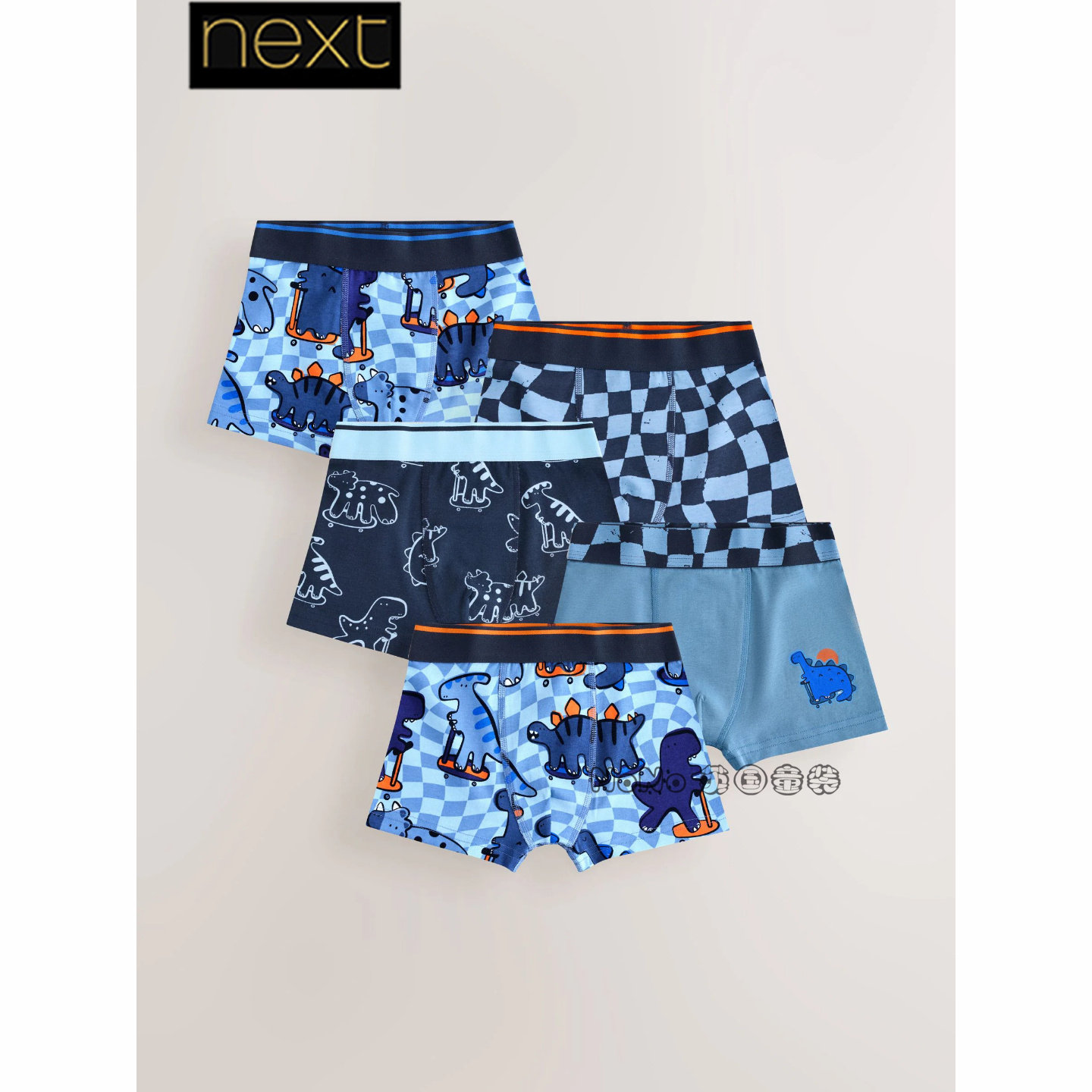 Next代购英国正品男中大童恐龙格子印花平四角内裤短裤AY7-584,童装/婴儿装/亲子装,裤子,淘宝优惠券,粉丝福利购,淘宝优惠卷