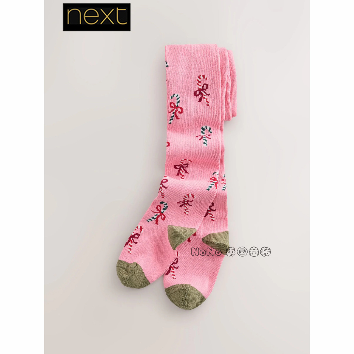 英国NEXT正品女童粉色圣诞连裤袜紧身裤弹力袜0-10岁新款G34-586