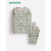 英国Mini 14岁G5938 Boden女童绿色小碎花长袖 家居服睡衣秋裤