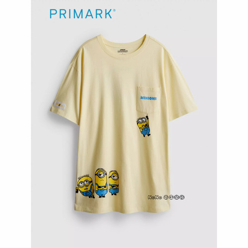 代购英国Primark成人女大童款小黄人短袖家居服睡裙T裙宽松