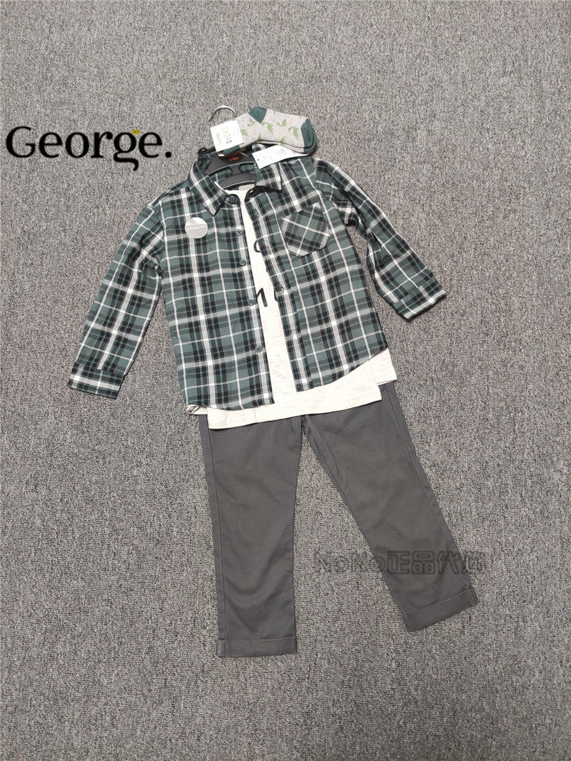 george英国格子衬衫长袖t恤现货