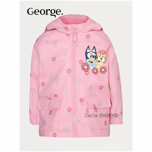 英国乔治George女童布鲁伊宾果外套加厚外套防雨雪棉服1425220