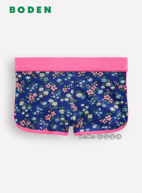 代购英国Mini Boden女童蓝色小碎花短裤泳裤沙滩游泳2-14岁G5840