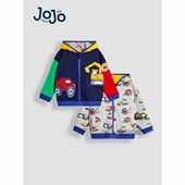 Bebe男童挖掘机工程车双面穿外套卫衣F87 现货英国JoJo Maman 382