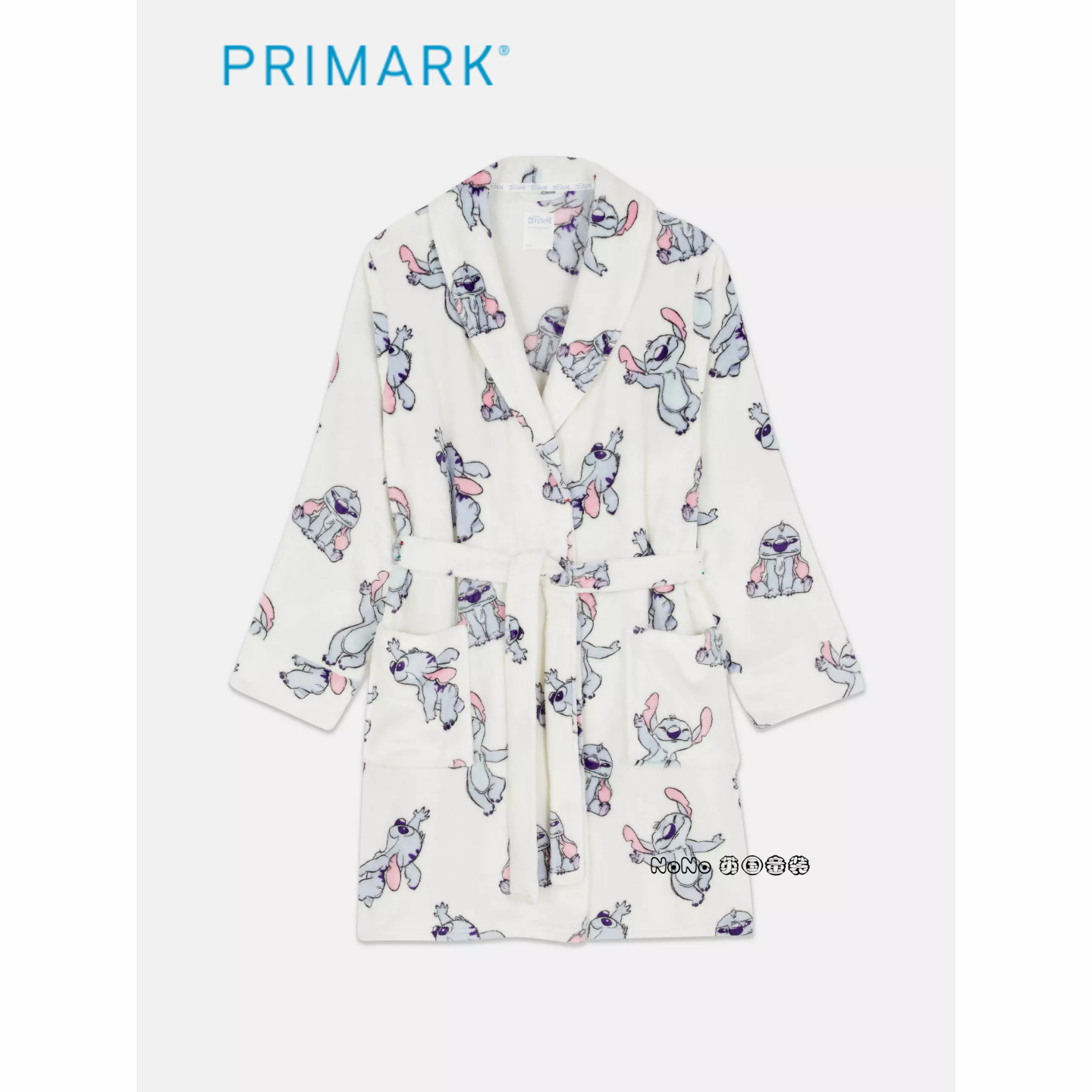 代购英国Primark女款成人大童史迪仔奇家居服保暖睡袍浴袍新款
