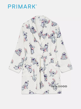 代购英国Primark女款成人大童史迪仔奇家居服保暖睡袍浴袍新款