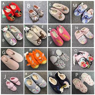 现货英国兔George/NEXT粉色爱心星星棉拖防滑保暖拖鞋家居鞋