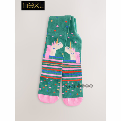 英国NEXT正品女童独角兽卡通连裤袜紧身裤弹力袜0-10岁G98-354