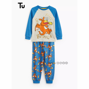 英国TU代购儿童卡通佐格卡通印花长袖家居服睡衣裤全棉1-7岁
