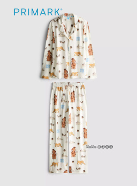 代购英国Primark女款成人大童冰川时代家居服睡衣睡长裤开衫卡通