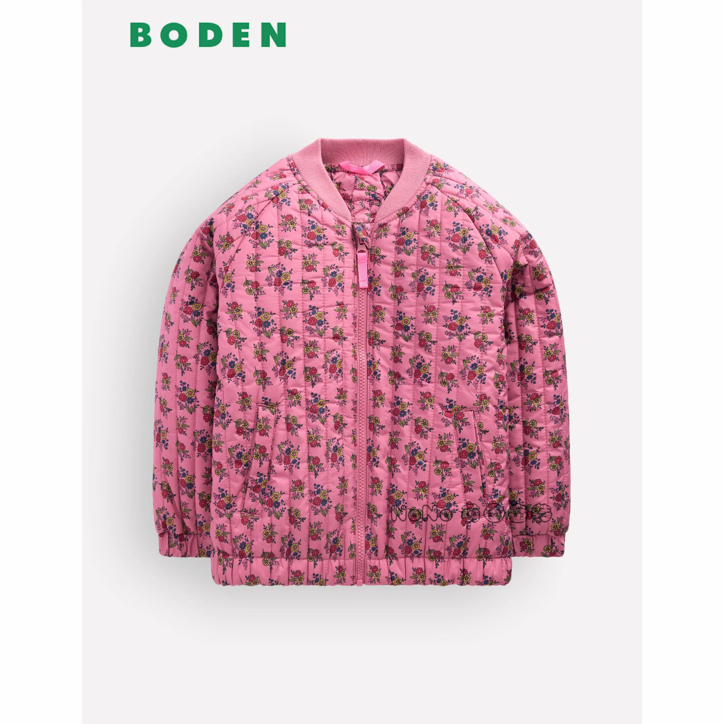 英国Mini BODEN正品女童粉色碎花外套棉服棉衣2-14岁新款G6084