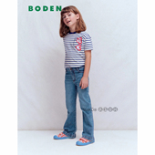 英国Mini Boden女童蓝色牛仔裤 休闲喇叭全棉瘦版 代购 14岁G5858