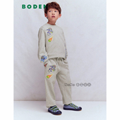 英国Mini 12岁B3161 Boden男童灰色宇航员刺绣卫衣运动衫 长裤
