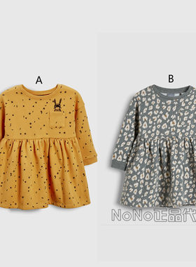 现货next英国正品女童长袖连衣裙